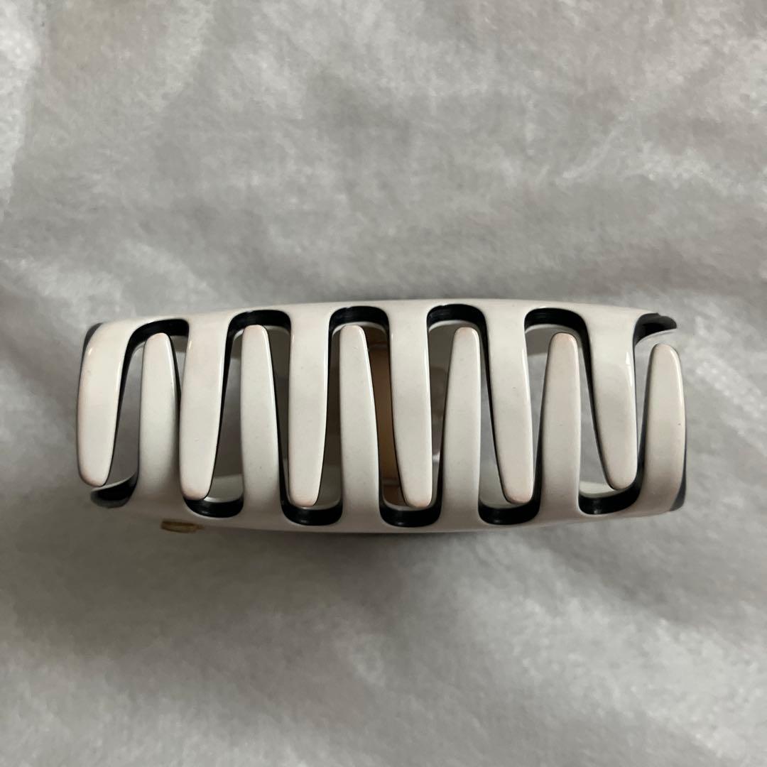 [chaco]コンプレックスビズ　バンスクリップ　バイカラー　ホワイト