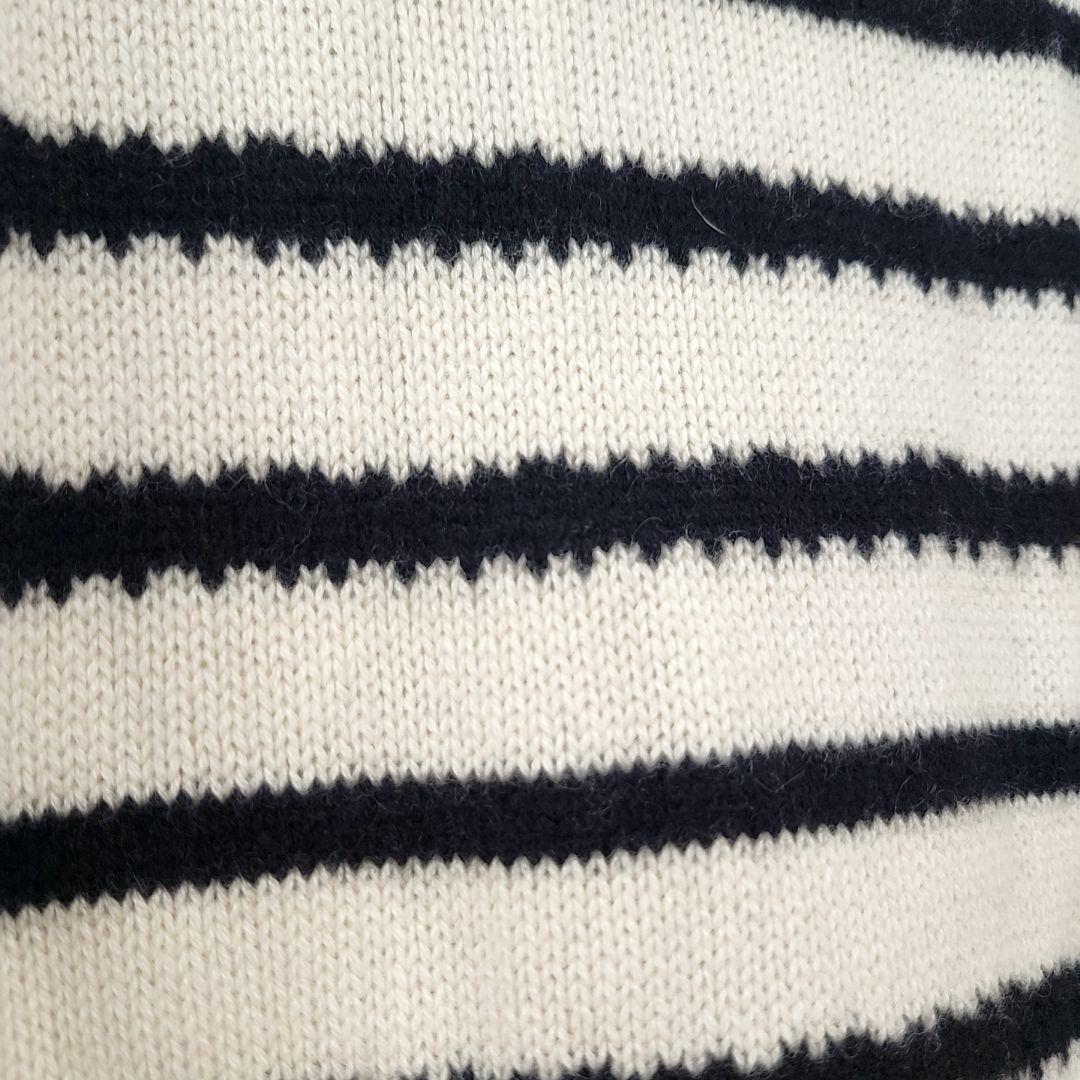 エルマンノシェルヴィーノ　イタリア製　カシミヤ　ストライプ　レース　ニット　40