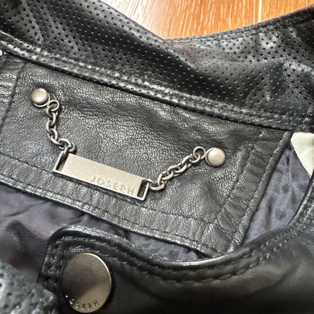 JOSEPH HOMME ラムレザー シングルライダース ジャケット 48