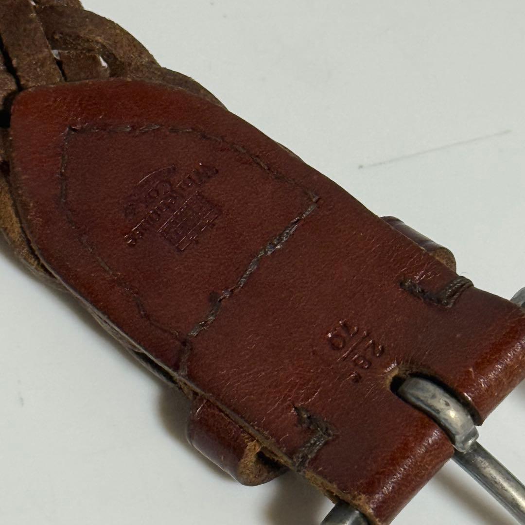 ホワイトハウスコックス　レザー　メッシュベルト　　ブラウン