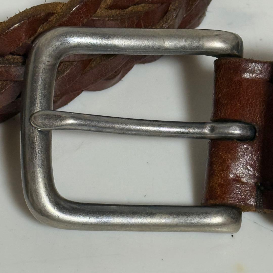 ホワイトハウスコックス　レザー　メッシュベルト　　ブラウン