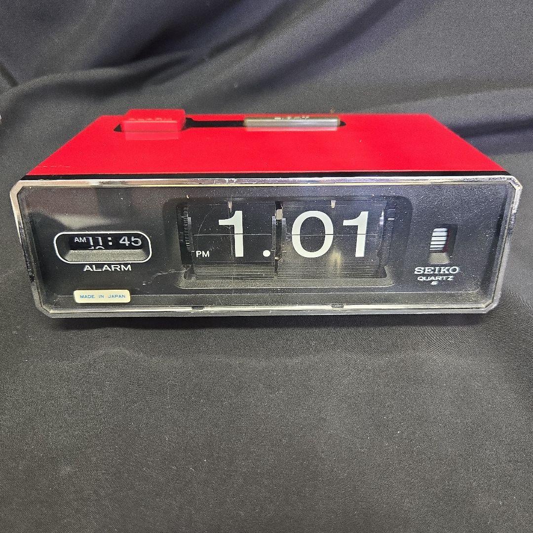 SEIKO パタパタ時計 QN401T昭和レトロ 70s　レッド