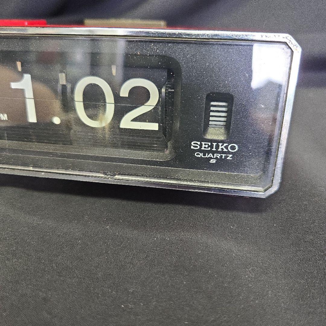 SEIKO パタパタ時計 QN401T昭和レトロ 70s　レッド