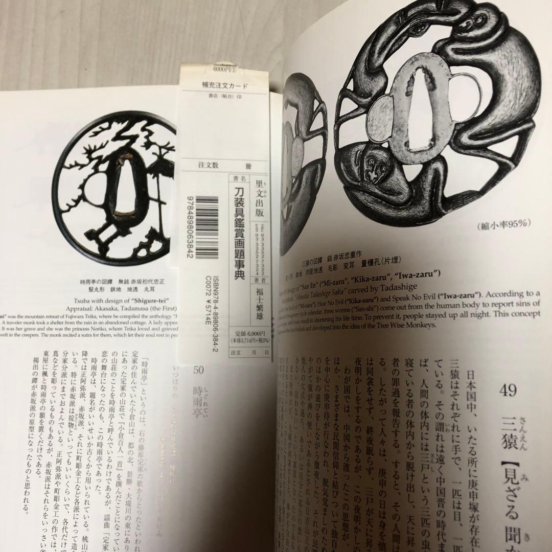 【送料込・希少品】刀装具鑑賞画題事典 / 福士繁雄 著　里文出版