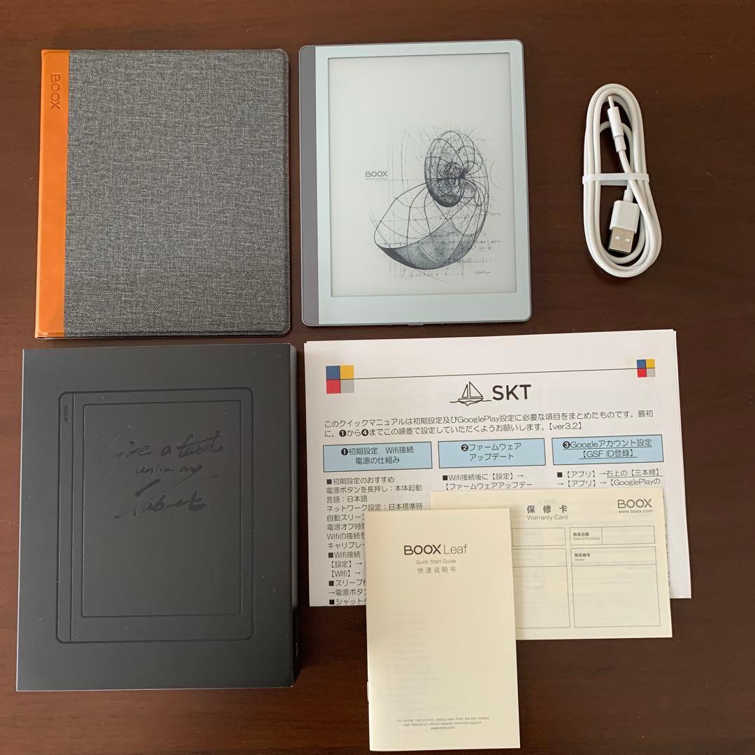 Onyx BOOX Leaf 7インチEInkタブレット 本体 純正カバー付き
