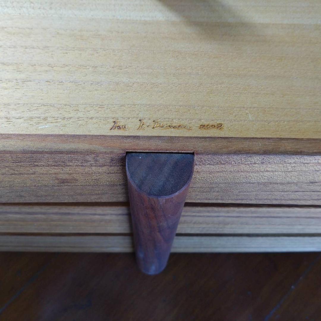 木製　小物入れ　刻印　組み木