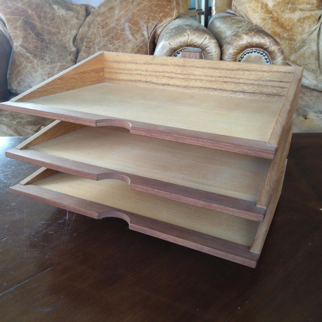 木製　小物入れ　刻印　組み木