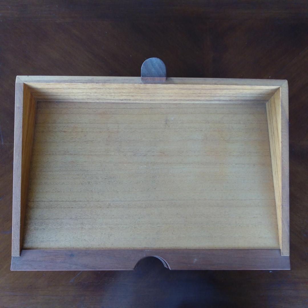 木製　小物入れ　刻印　組み木