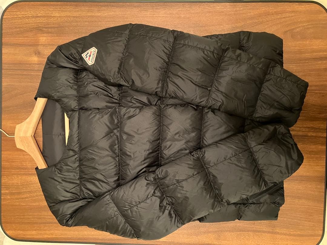 【美品】PYRENEX ブラック ダウンジャケット　カンヌ　JP38 ノーカラー