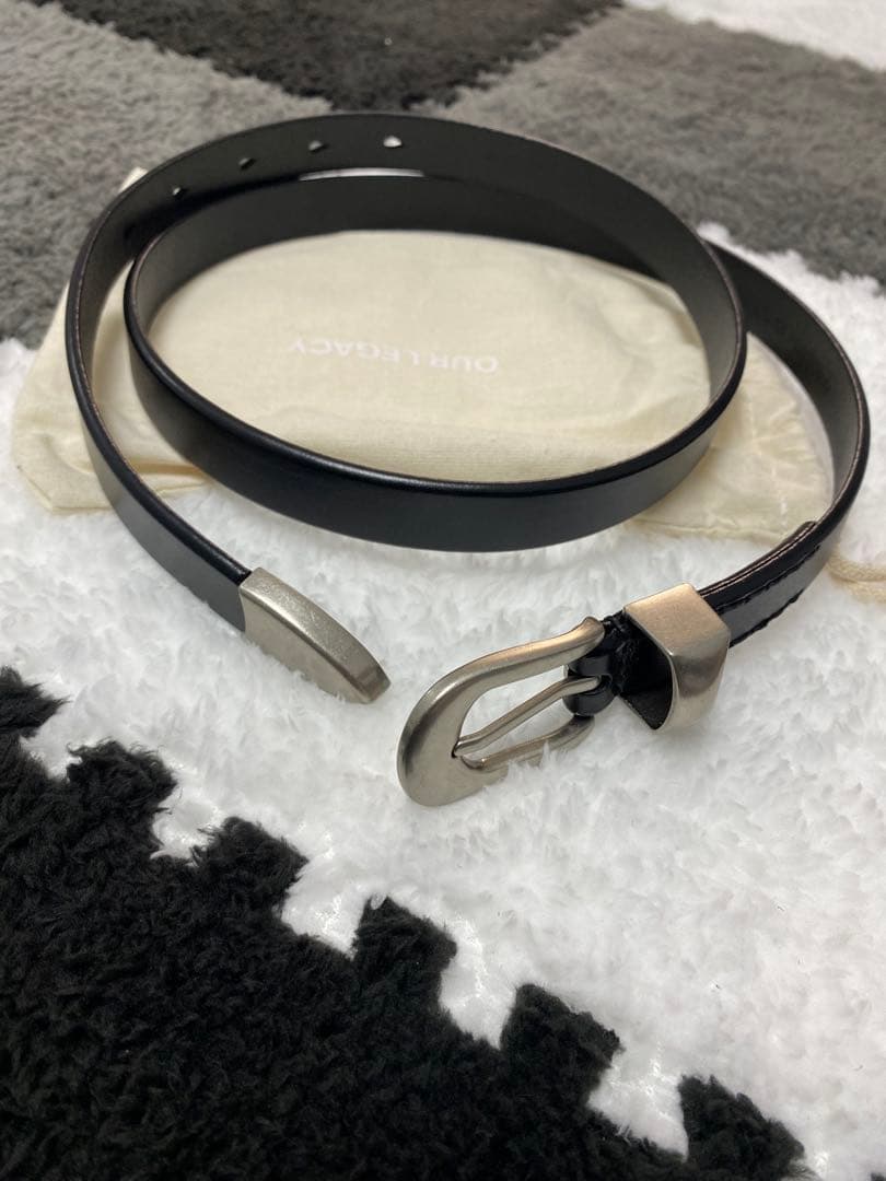 Our Legacy Belt Black Leather ベルト レザー 90