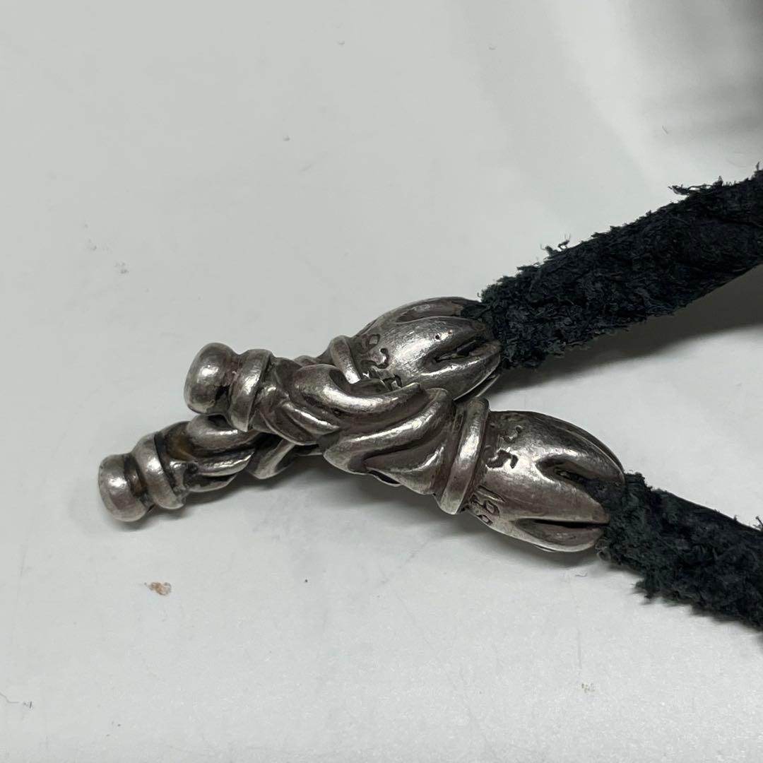 く*ぅ様 Chrome Hearts ブラックレザーブレード　ネックレス