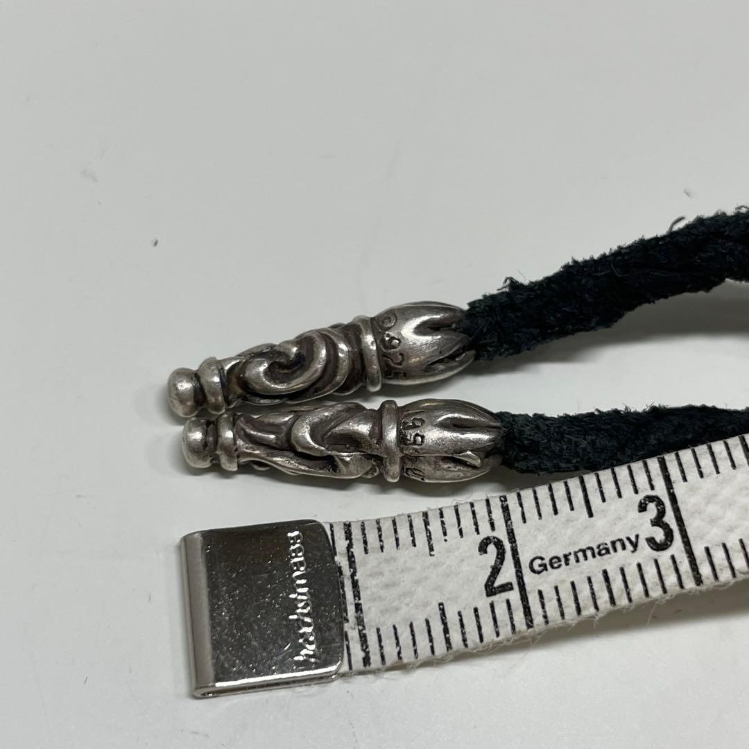 く*ぅ様 Chrome Hearts ブラックレザーブレード　ネックレス