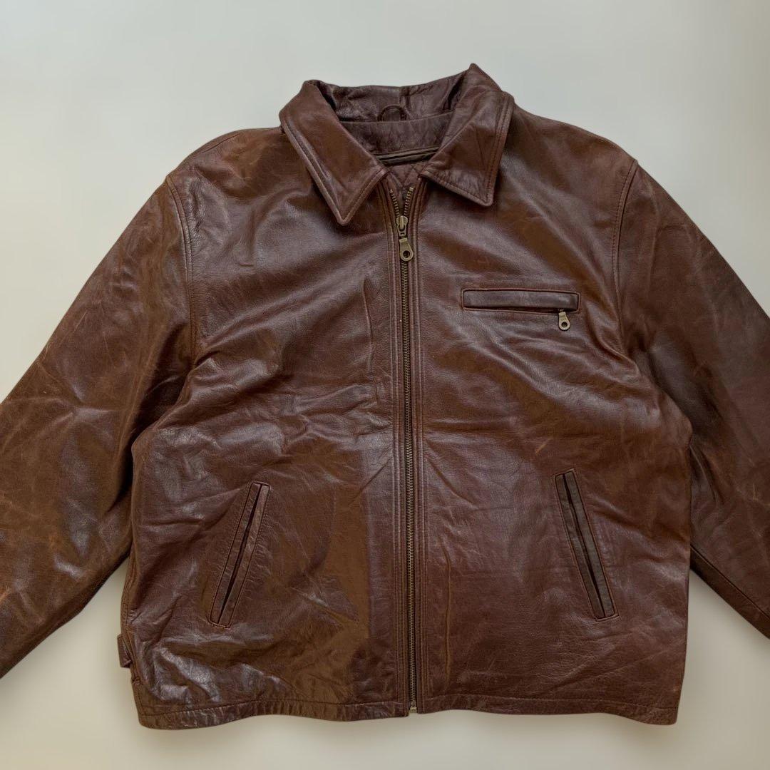 本革レザージャケット　茶色ブラウン　wilsonsウィルソンズ　a-2 牛革