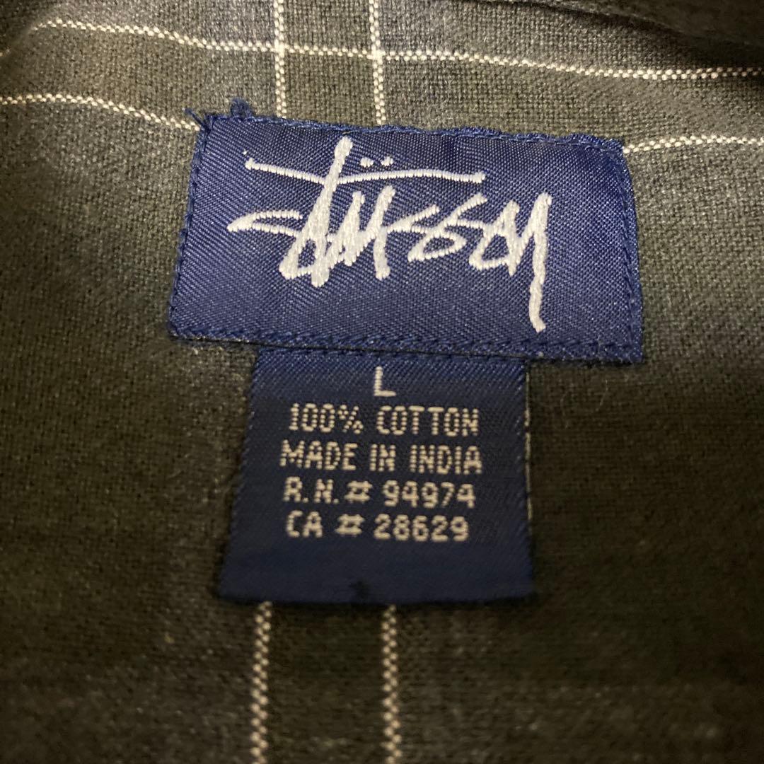 ステューシー　old stussy 90s チェックシャツ ネルシャツ　好配色