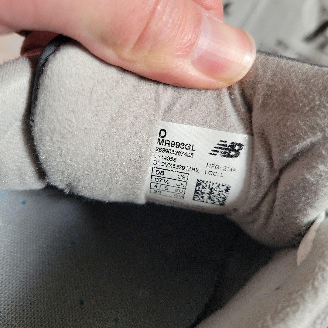 「美品/格安」ニューバランス 993 26CM　made in usa