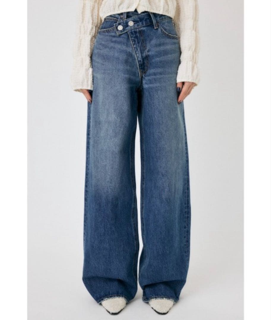 moussy CROSS WAIST WIDE STRAIGHT 2 デニム