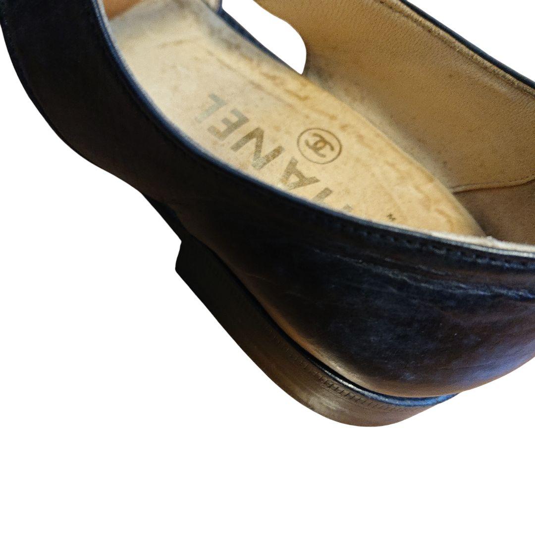 引越SALE価格 オールド CHANEL パンプス ココマーク ストラップ 箱付