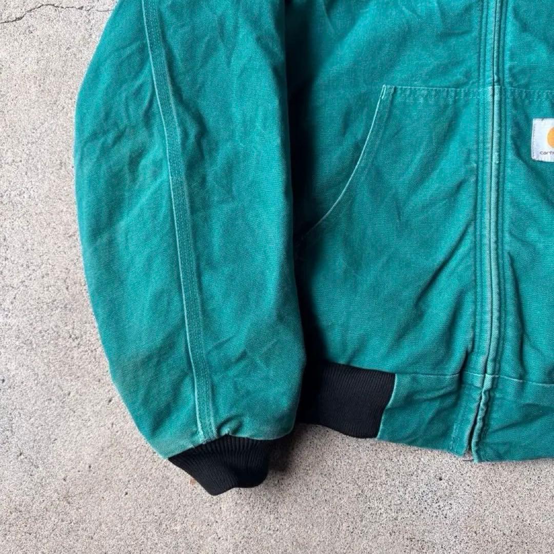 カーハート 星タグ 90s アクティブ ジャケット ターコイズ グリーン ブルー
