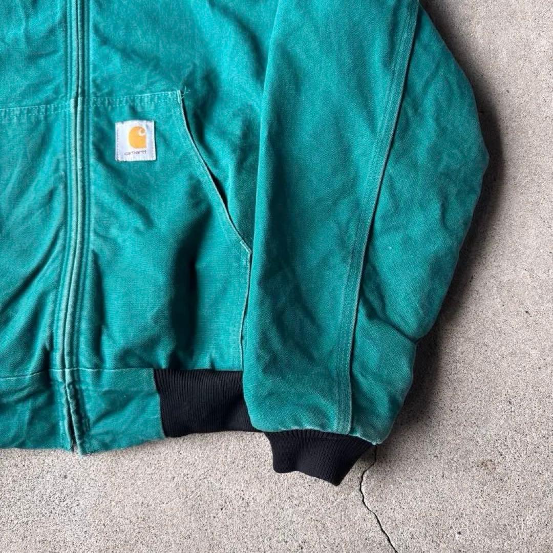 カーハート 星タグ 90s アクティブ ジャケット ターコイズ グリーン ブルー
