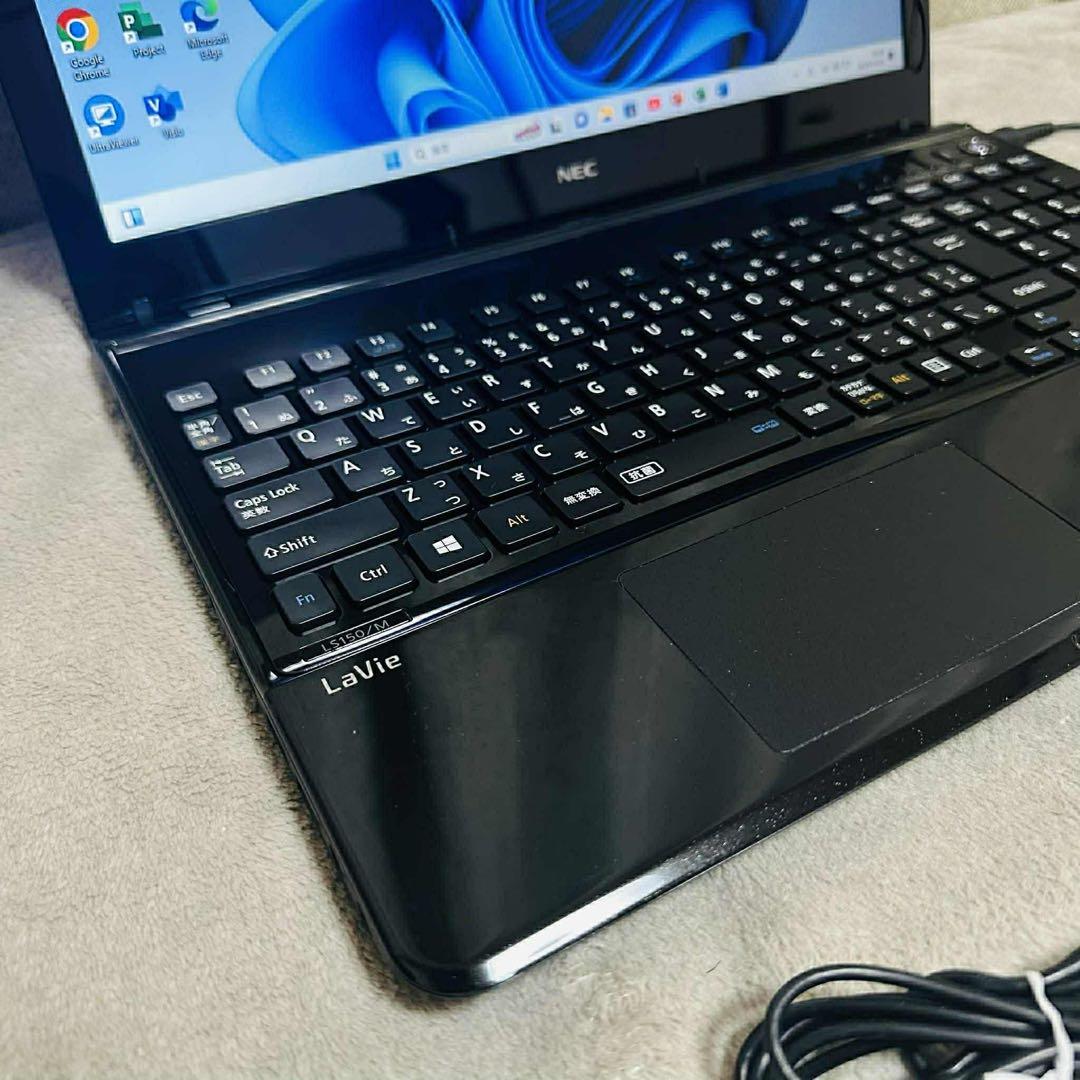 S180 NECノートパソコンSSD高速WEBカメラWindows11オフィス付