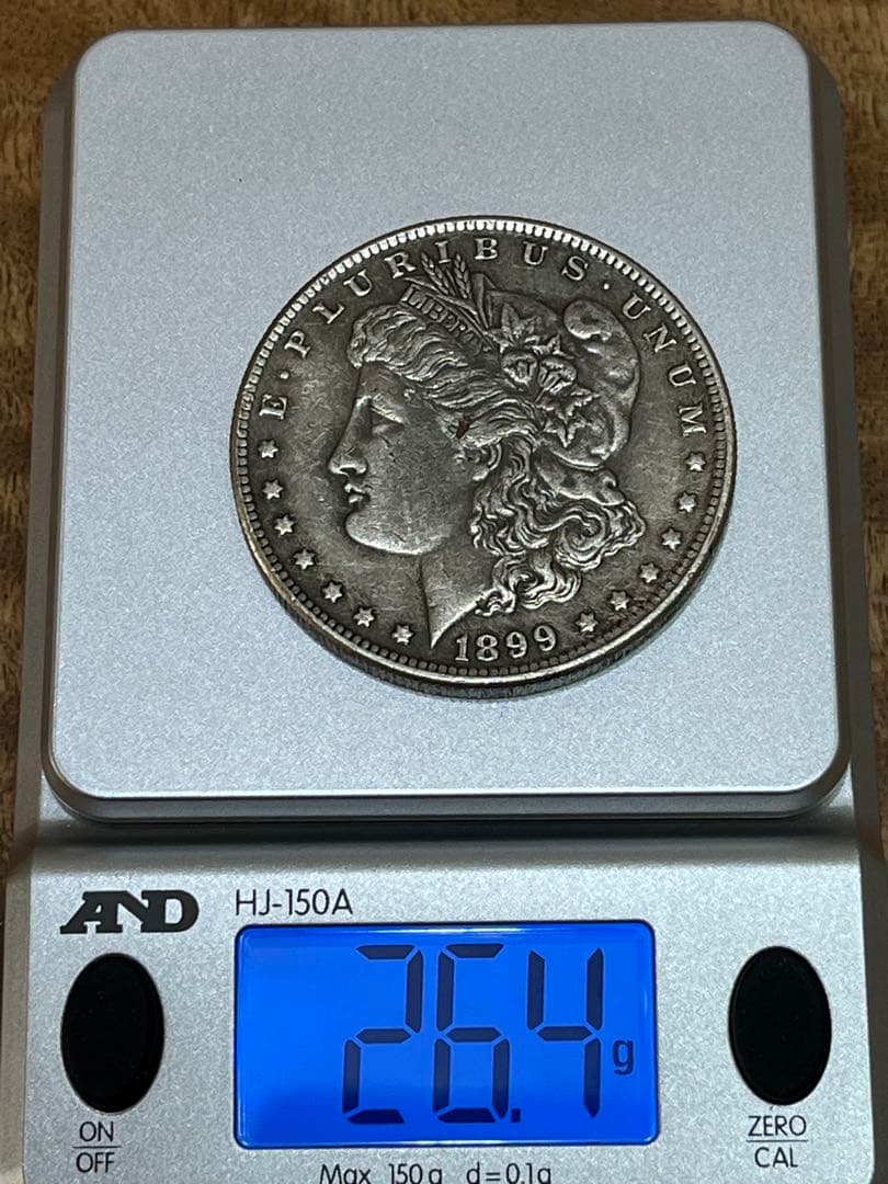 送料無料　モルガン銀貨 1886年 1898年 1899年 3枚セットマーク無し