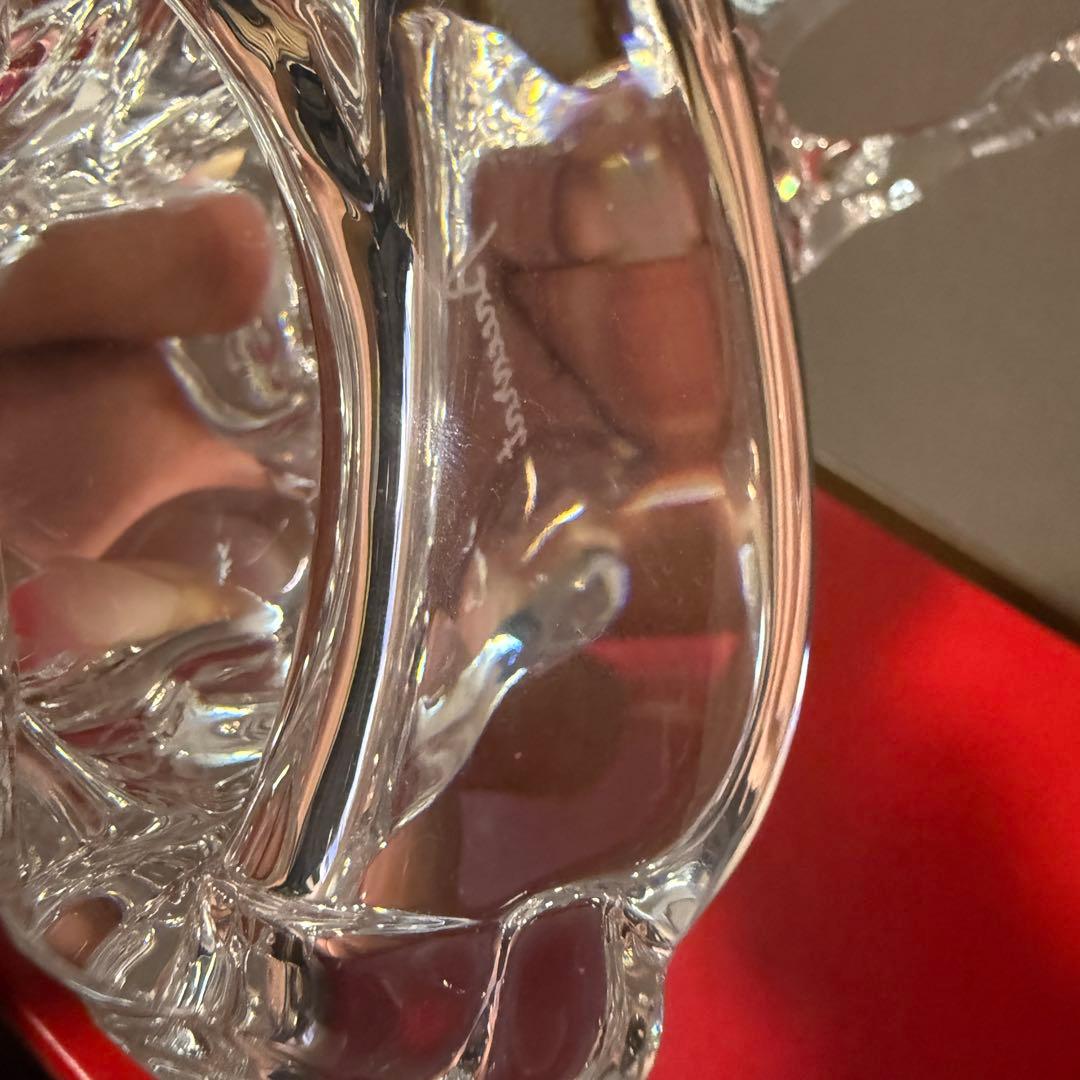 Baccarat 馬のクリスタル彫刻　いななく馬