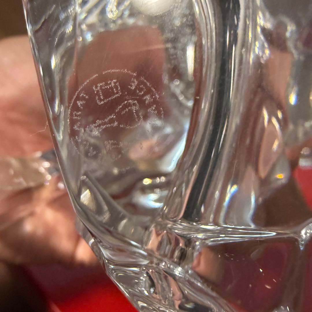 Baccarat 馬のクリスタル彫刻　いななく馬