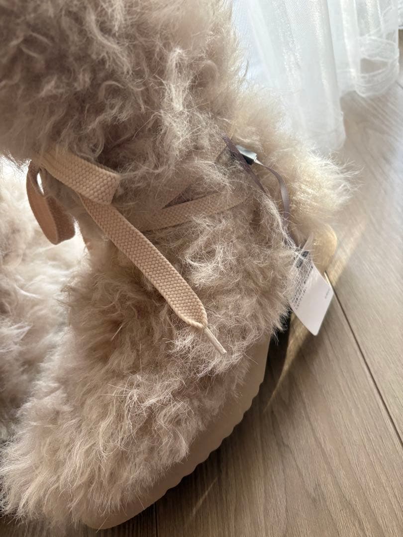 snidel レースアップファーブーツ M 新品タグ付き