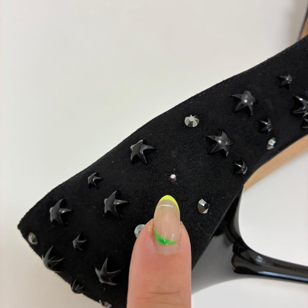 JIMMY CHOO ジミーチュウ☆スタースタッズポインテッドトゥパンプス