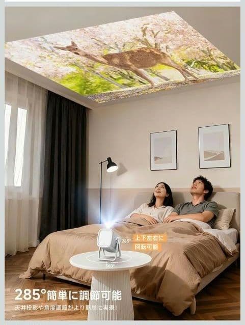 プロジェクター 家庭用 小型 Netflix公式アプリ内蔵 1000ANSI