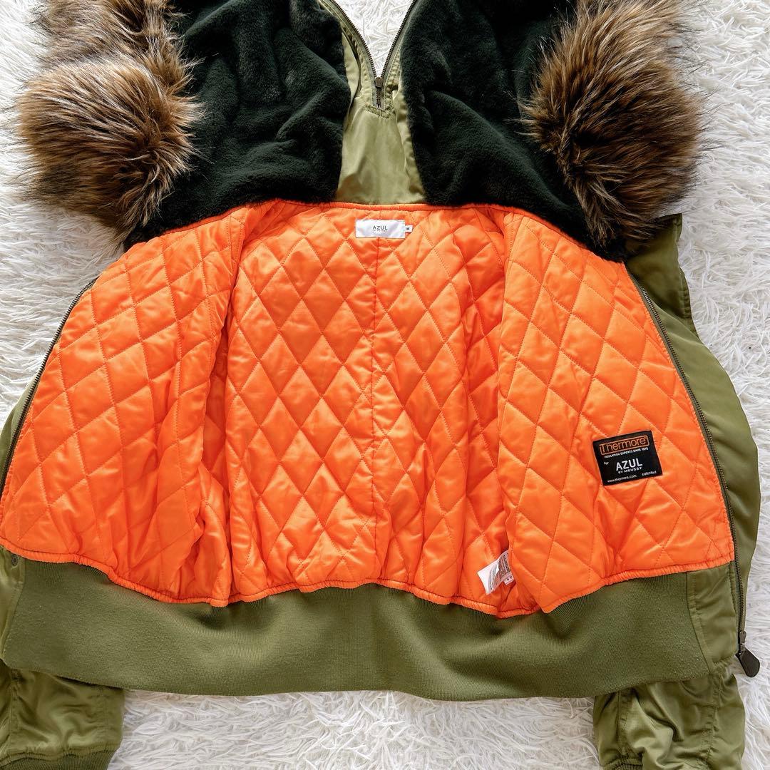 美品　AZULbymossy N-2B 短丈　y2k ファー　ブルゾン　完売