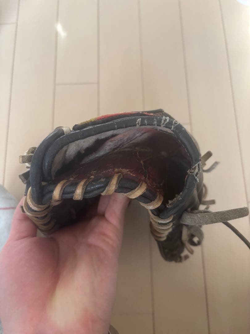 ザナックス　xanax 黒 レザー 野球グローブ 内野用