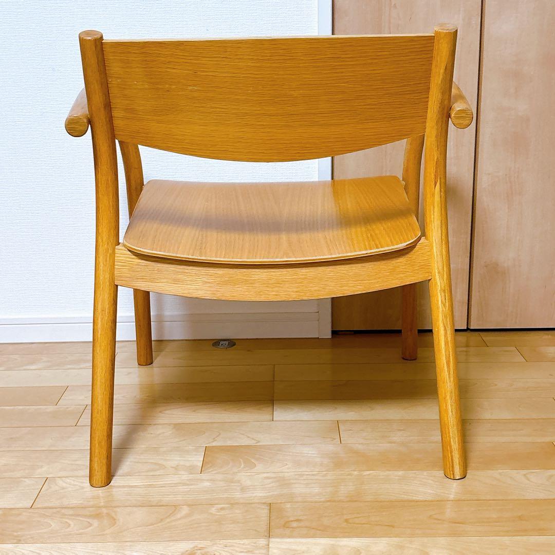 無印良品 オーク材 ラウンジアームチェア 一脚