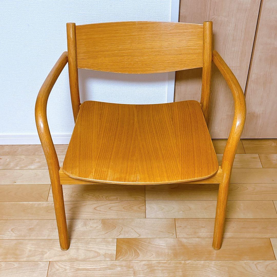 無印良品 オーク材 ラウンジアームチェア 一脚