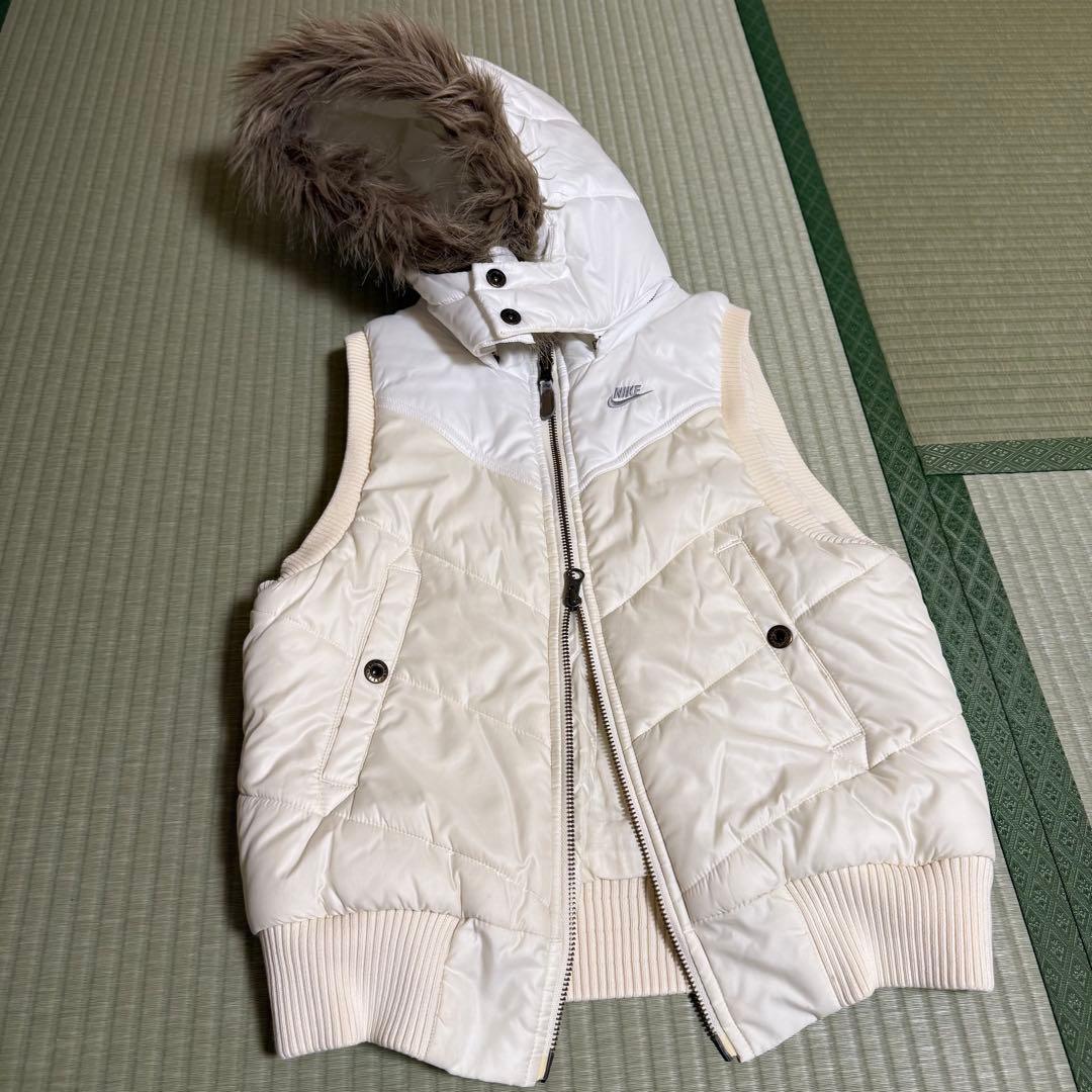 Nike ファー　ダブルジップダウンベスト　y2k 2000年代