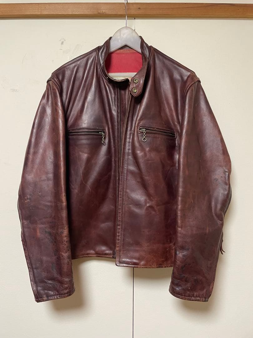 エアロレザー　ホースハイド　レザージャケット 38サイズ