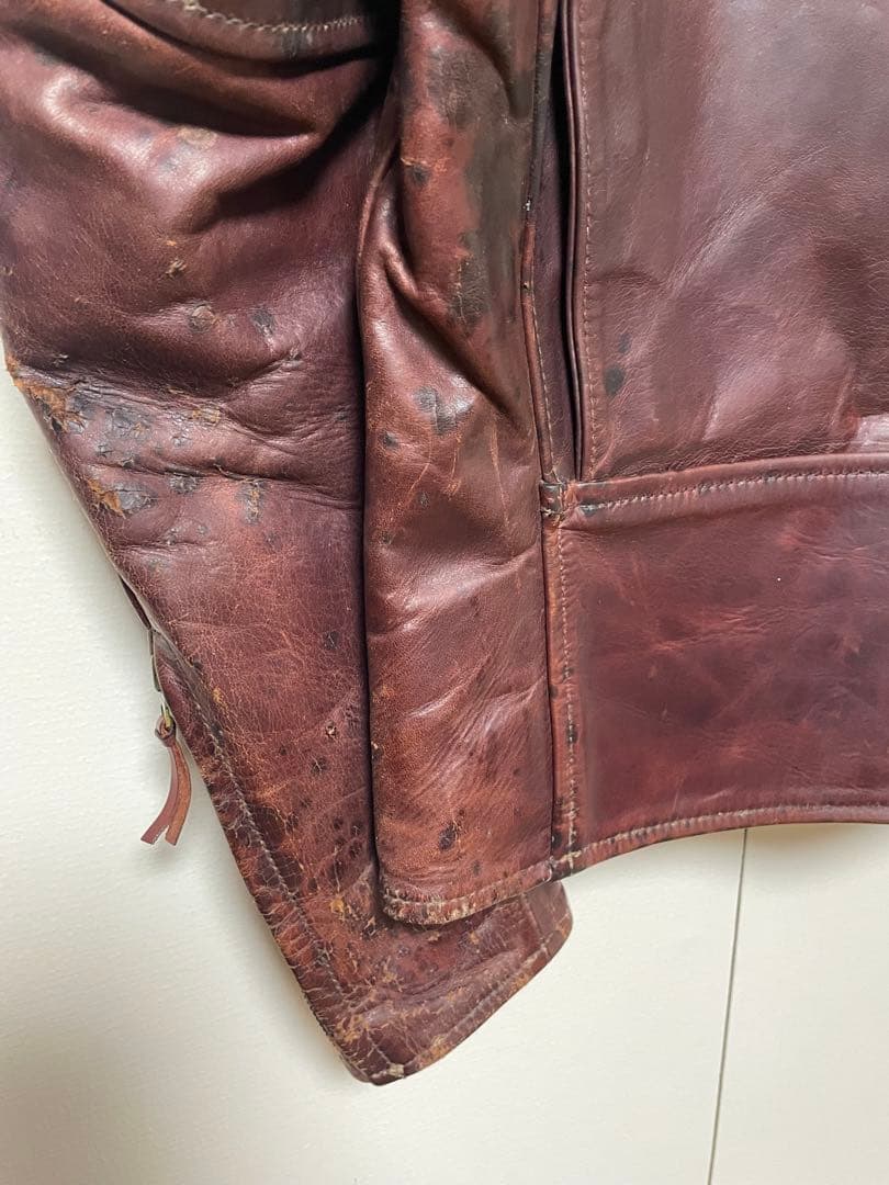 エアロレザー　ホースハイド　レザージャケット 38サイズ