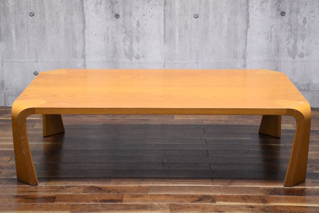 DLK167 天童木工 Tendo 座卓 乾三郎 ケヤキ 欅板目 ローテーブル