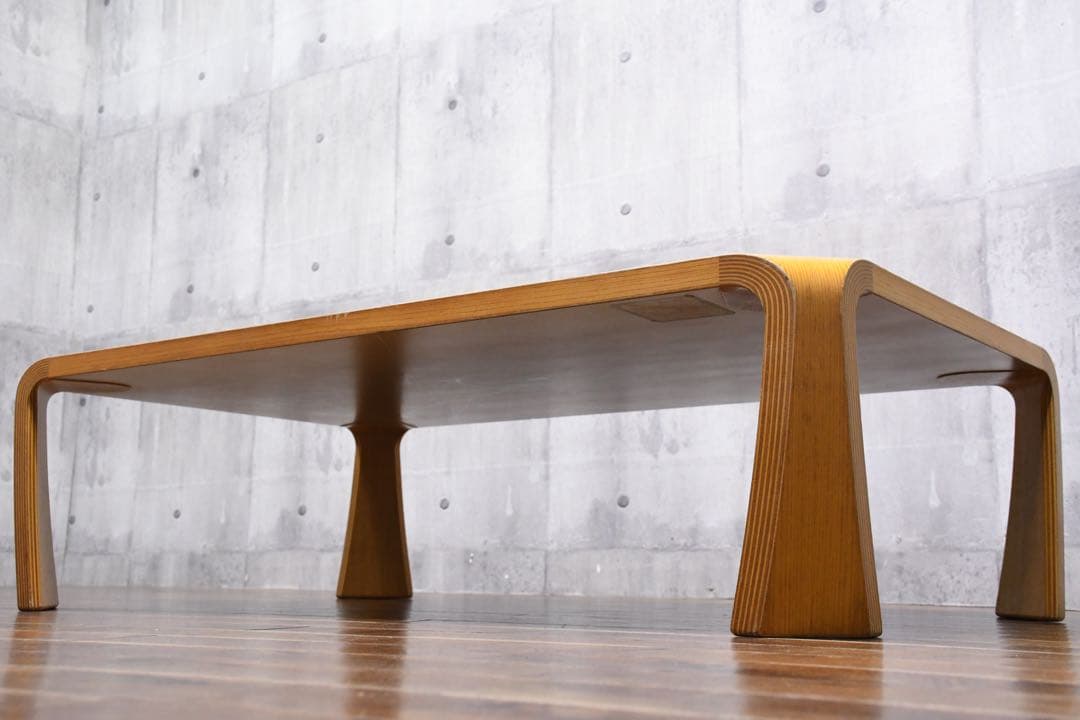 DLK167 天童木工 Tendo 座卓 乾三郎 ケヤキ 欅板目 ローテーブル