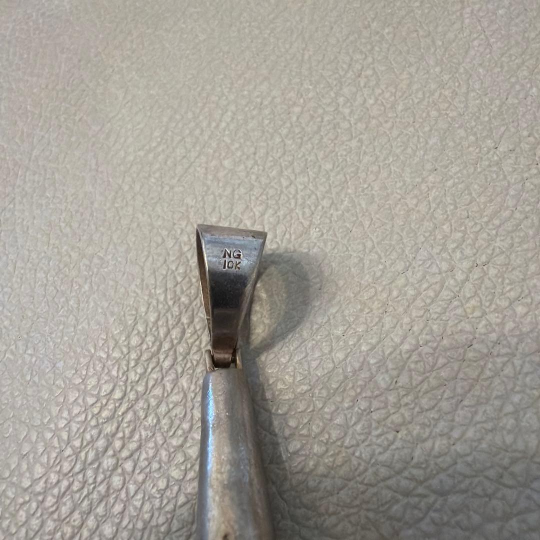 10k ホワイトゴールド マイクロフォン トップ