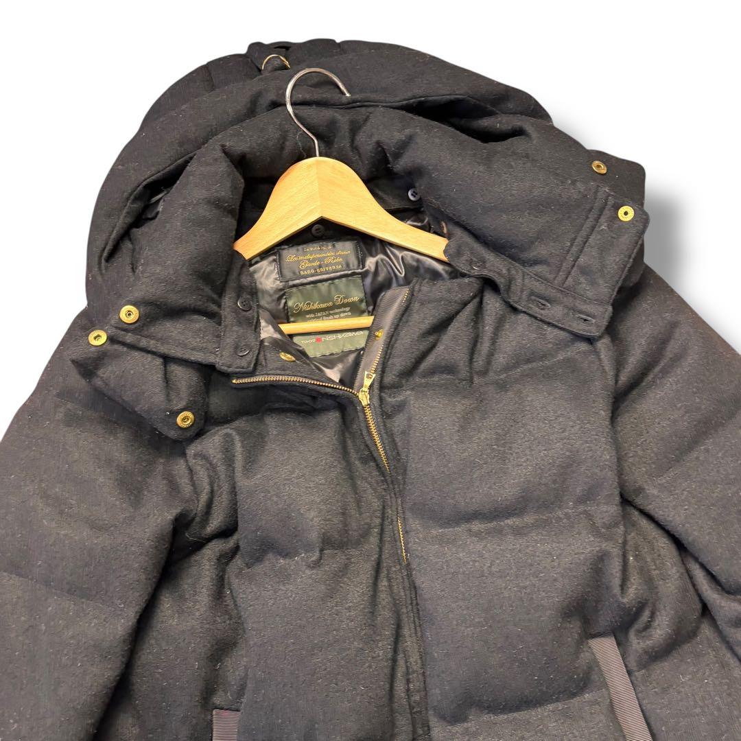 【美品】nano・universe 西川ダウン ダウンコート ブラック 40