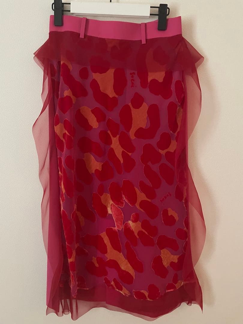 TW　Sacai フリルタイトスカート