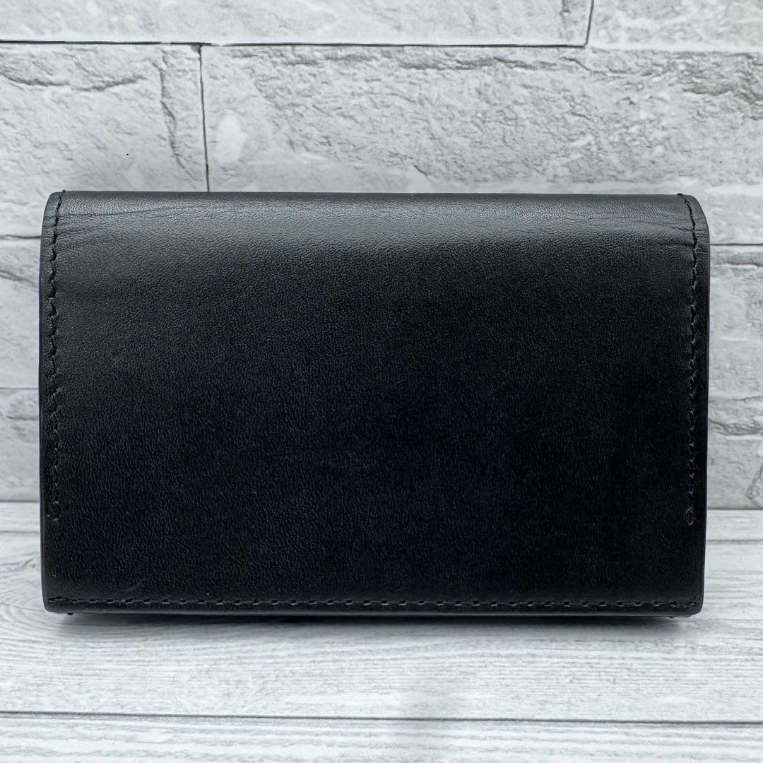 【極美品】Paul Smith マルチストライプ　名刺入れ　レザー　ブラック