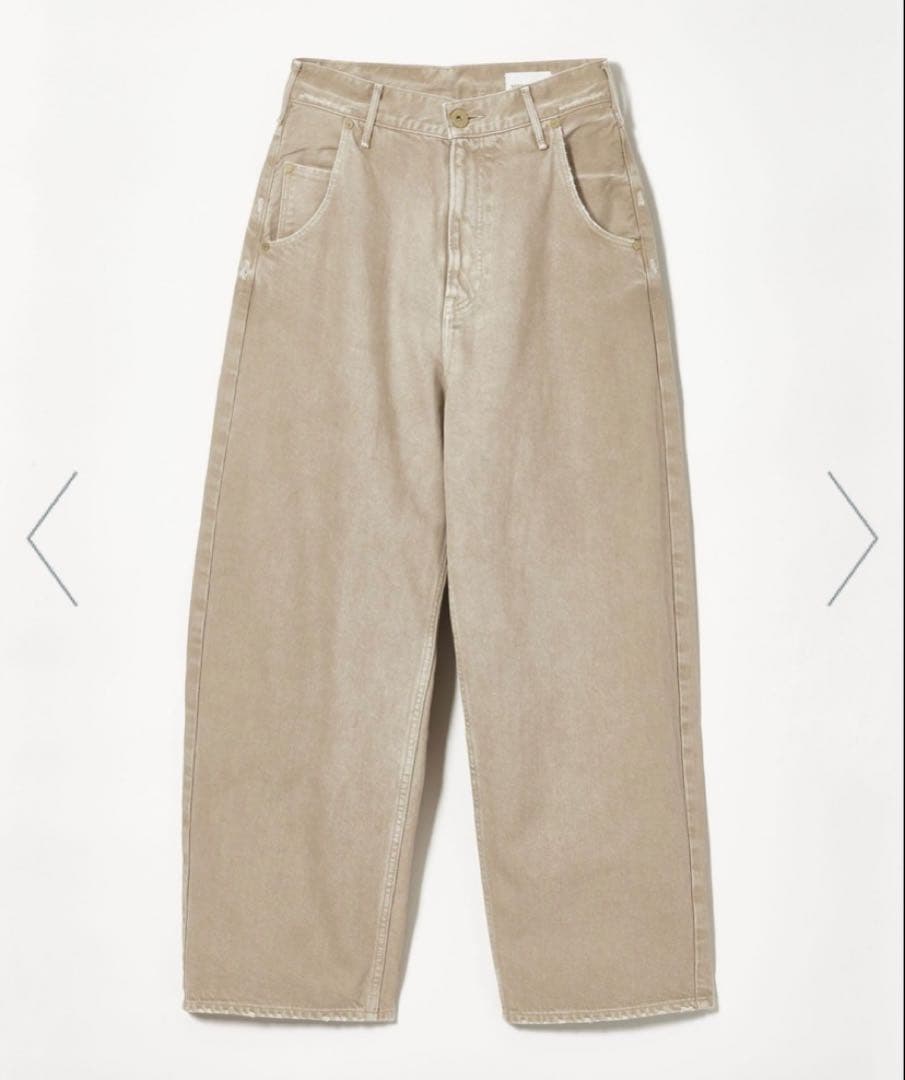 【別注】<upper hights for conte>ベージュ デニムパンツ