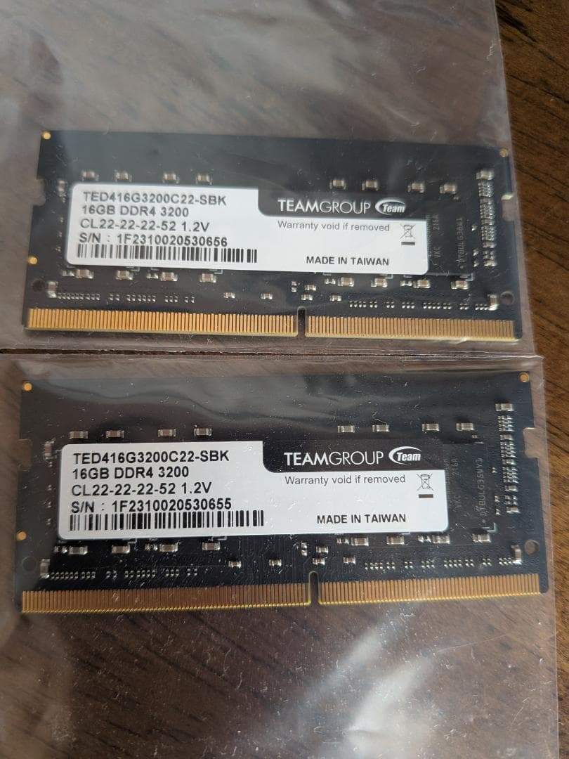 TEAMGROUP 32GB DDR4 3200MHz メモリ TED416G3