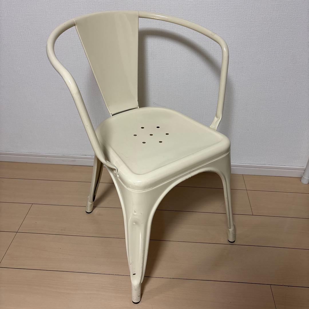 TOLIX aチェア　3脚セット　アームあり　オフホワイト