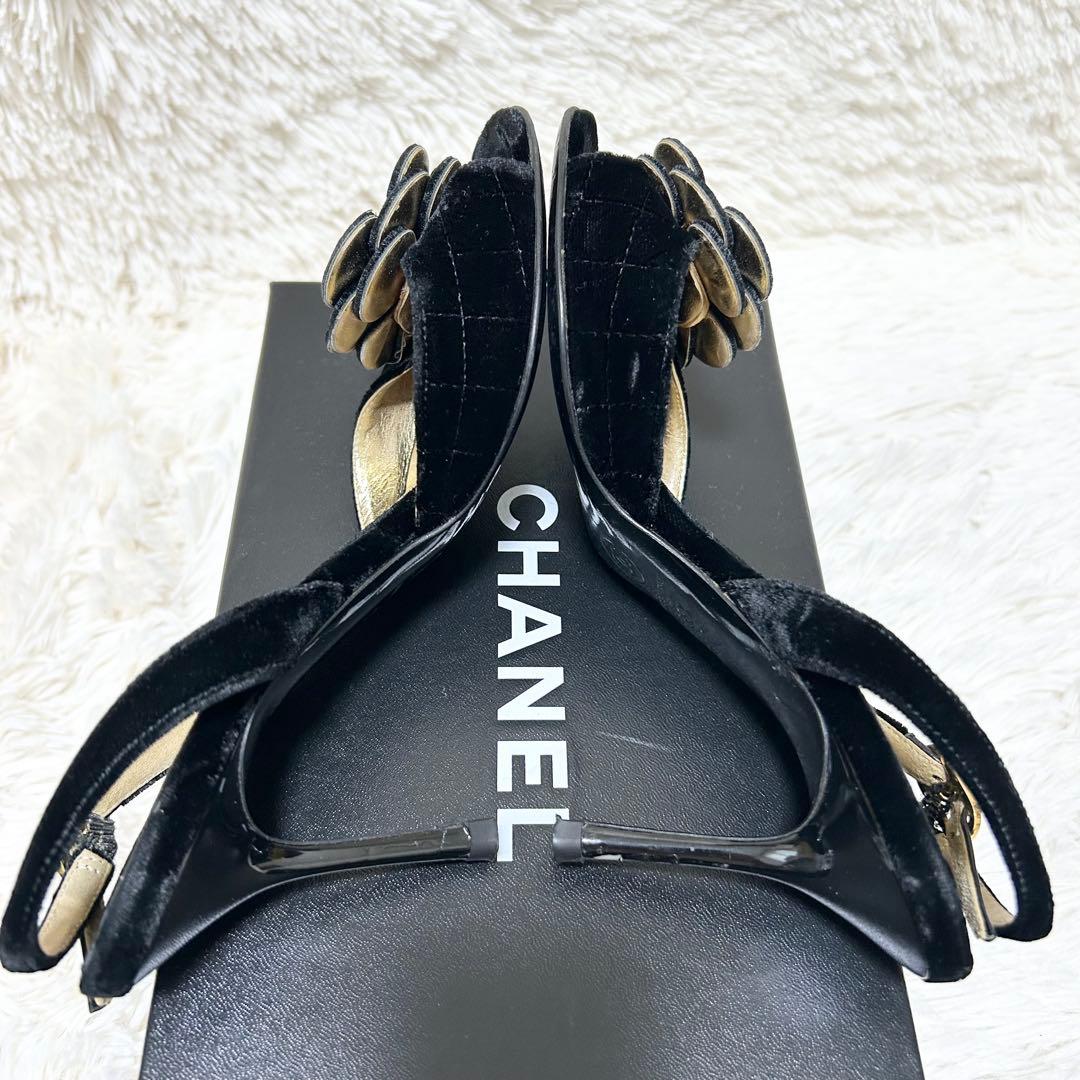 d*3様 【良品】CHANEL シャネル カメリア サンダル