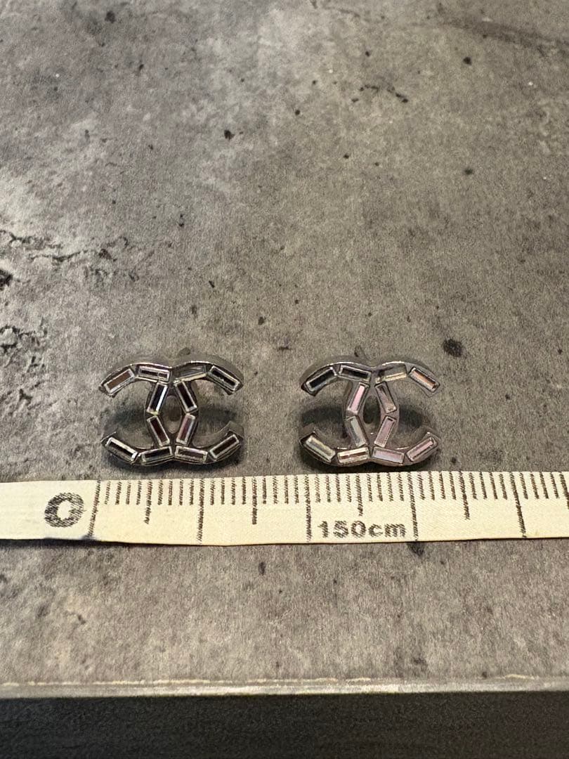 シャネル ピアス ココマーク スクエアストーン マメあり CHANEL