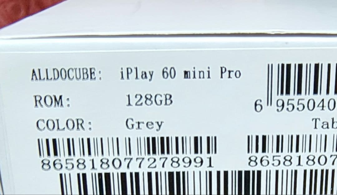 Androidタブレット本体 ALLDOCUBE iPlay 60 mini pro