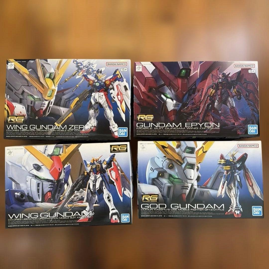 バ*ン様 RG ウイングゼロ　ウイングガンダム　エピオン　ゴッド　4体セット　未